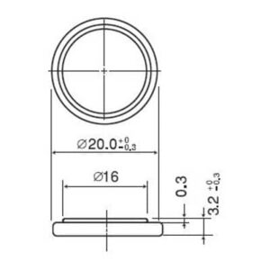 Panasonic CR2032/HF1N 3V Lithium Button Battery